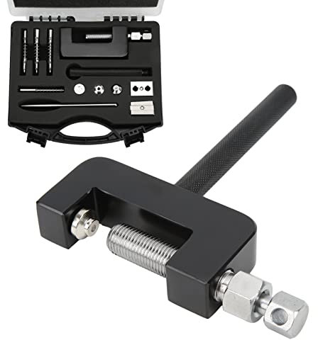 BAFOVY Cadena de Motocicletas de Acero de Aleación de Alta Dureza, Herramienta de Remachado de Interruptor de 12 Piezas para Bicicleta de Tierra ATV, Diseño Ergonómico, Ajuste