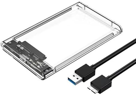 SSD Gehäuse - Festplattengehäuse 2,5 Zoll – Externes Gehäuse für SATA SSD & HDD – USB 3.0 mit UASP-Unterstützung – Kompatibel mit Windows, Mac OS & Linux