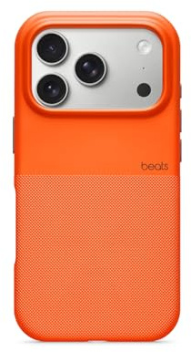 Beats Funda Reforzada con MagSafe, Control de cámara, Resistente a caídas y arañazos, Textura Mate e Interior de Microfibra para iPhone 17 Pro - Naranja Sierra