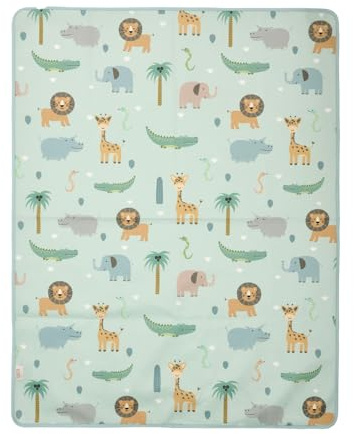 Kinder Wickelunterlage Neugeborene Waschbar Tragbar 70x90 cm - Baby Inkontinenzunterlage Bettunterlage Wasserfest Wasserdicht - Changing Mat Kleinkinder Wiederverwendbar (Grün)