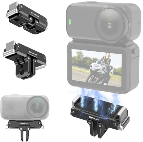 Magnetic Quick Release Mount for DJI Osmo Nano Action 6, Action Camera Folding Metal Tripod Base Adapter Accessories for Osmo Nano, 1/4” Hole Compatible with Selfie Stick, Vlogging Stand, Handle | For DJI Osmo 360 II / Osmo Nano, 1/4 Screw Hole, Foldable Base Adapter for Tripod, Selfie Stick, Action Camera Accessories