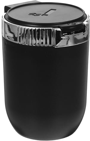 LABRIMP Portable Ashtray Small Size Design for Car Interior with Lid Preventing Odour Stainless Steel and Abs Material with Minimalist Fashion Style in Car Accessories for Men