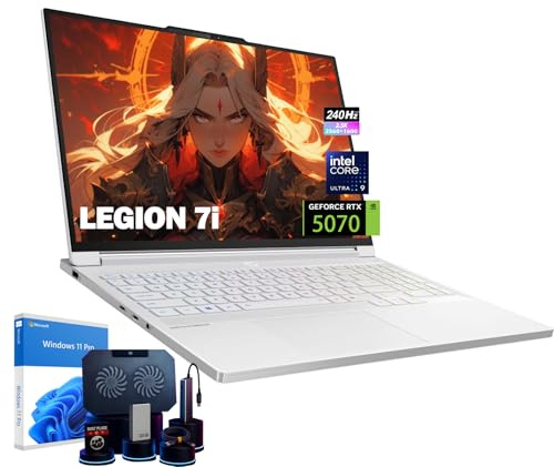 Lenovo Legion 7i Gen 10 Gaming Laptop, 16 240Hz 2.5K WQXGA OLED, Intel Ultra 9 275HX(Up to 5.4GHz), NVIDIA RTX 5070, Legion Coldfront, WiFi 7, RGB Backlit KB, Windows 11 Pro, 32GB DDR5 RAM + 2TB SSD
