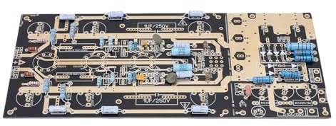 YWBL-WH Scheda Amplificatore Fono, Kit Amplificatore Giradischi MM Tubo Scheda PCB 130x285mm con Diodi Resistori Condensatori, per Appassionati di Altoparlanti HiFi 12AX7