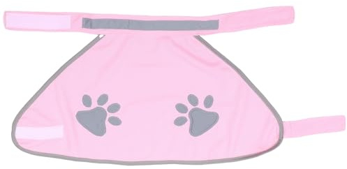 HOMSFOU Chaleco Reflectante Ajuste Cómodo y Fácil de Usar para Perros Pequeños y Cachorros de Poliéster para Paseos Diarios y Condiciones Nocturnas