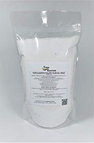 TODOCULTIVO Foliar 10-05-42 + 2Mg. 5 Kilos. Fertilizante foliar hidrosoluble Rico en potasio y Micro Elementos quelatados.