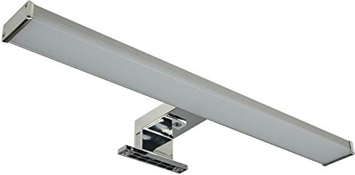 ChiliTec LED Spiegelleuchte 40cm, IP44, Silber | Badezimmerleuchte, 230V, 1080 Lumen, Neutralweiß, Gehäuse Alu