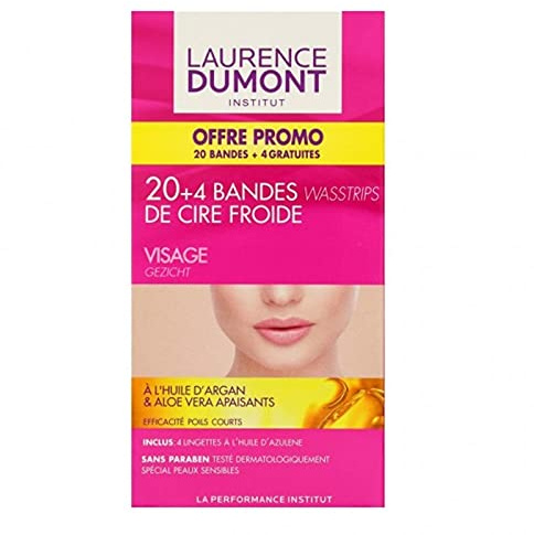 LAURENCE DUMONT Bandes de Cire Froide Visage Huile d’Argan Aloe Vera x20 (lot de 3)