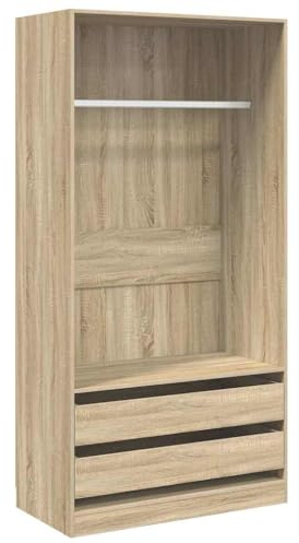 vidaXL Kleiderschrank Sonoma-Eiche 100x50x200 cm Holzwerkstoff