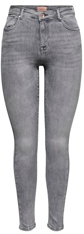 Only Onlpower Mid Push Up SK Azg937 Noos Jeans, Donna, Grigio Denim, L