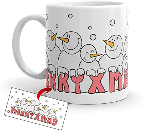 Kembilove Tazas de cafe – Tazas navideñas – Taza navidad – Regalos originales amigo invisible – Regalos originales para mujer – Regalos para hombre Merryxmas