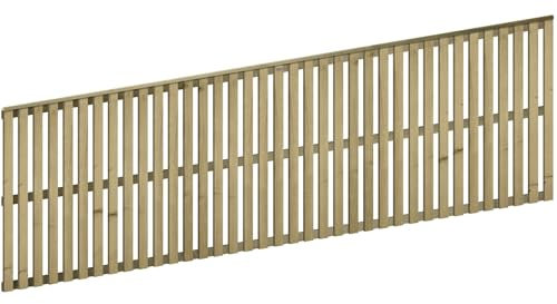 Premier Tuscany 6x2ft (W: 6ft x H: 2ft) Decorative Capped Vertical Slatted Trellis Pressure-Treated Garden Panel Fence Topper/Wall Art/Pergola/Divider Width 1828mm x Height: 616mm