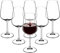 Lot de 6 verres à vin en cristal avec tige haute dans une boîte cadeau Bohemia Porto (verre à vin rouge - 450 ml)