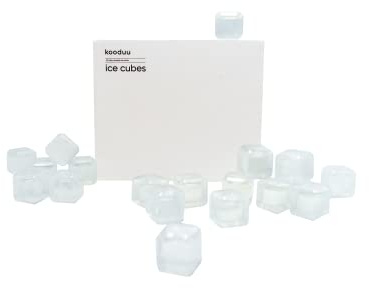 Kooduu Wiederverwendbare Eiswürfel - Box von 30 Stück -Dauereiswürfel, Eiswürfel Ersatz für Eiskübel, Wein, Bier
