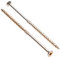 Keple Vis à Bois Tête Plate 8 mm x 120 mm - Torx Autotaraudeuses pour Traverses de Chemin et Construction - Lot de 50 Pièces