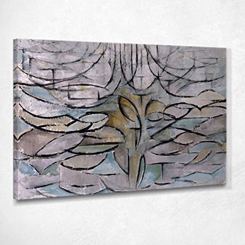 Apfelbaum aus Blume Mondrian Piet Bild auf Leinwand PMO1, 130 x 90 cm