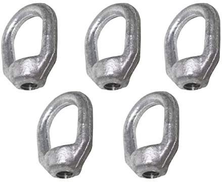 5/8 Lifting Eye Nut Drop Forged Galvanized Threaded Fastener - Pack of Five