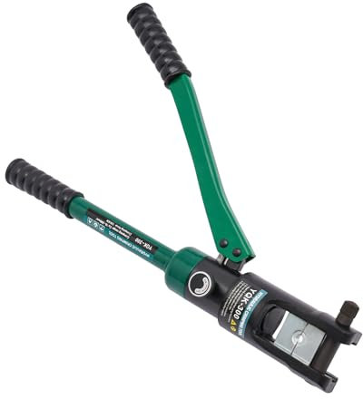 16-300m㎡ Hydraulische Handpresszange YUNRUX 15 Tonne Hydraulik Presszange mit 180° gedreht Zangenkopf Quetschzange Rohrpresszange Kabelschuh Presse Radialpresse Kupferrohr Crimpzange mit 11 Dies