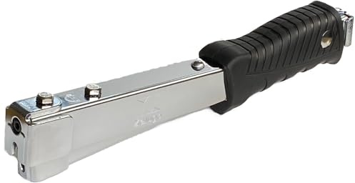 Zeluga 16-425 Heavy Duty Steel Construction Hammer Tacker, Anti-Jam Magazine and Ergo Grip Handle, Fits Staples 1/4'' - 5/16'' - 3/8'' (A11, T50 and 140 Staples)