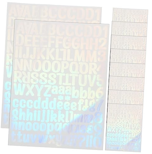 OSALADI 30 Blätter -Buchstaben-Aufkleber Postfächer Wasserfeste Buchstabenaufkleber Zahlenaufkleber one piece aufkleber Mini-Wasserflaschen Laptop-Aufkleber Vinyl-Aufkleber Toilette