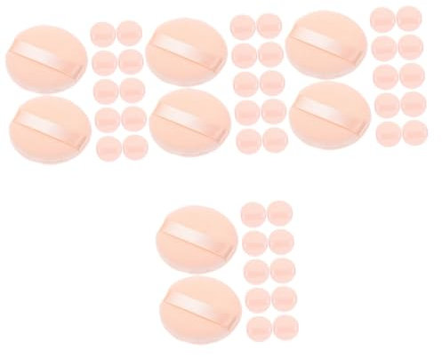 Healeved 64stücke Teiliges Pflanzensamt-puderquaste Für Gesicht Wiederverwendbar Waschbar Für Lose Puder Und Make-up-anwendungen Für Verschiedene Anlässe Tragbar Und Handlich