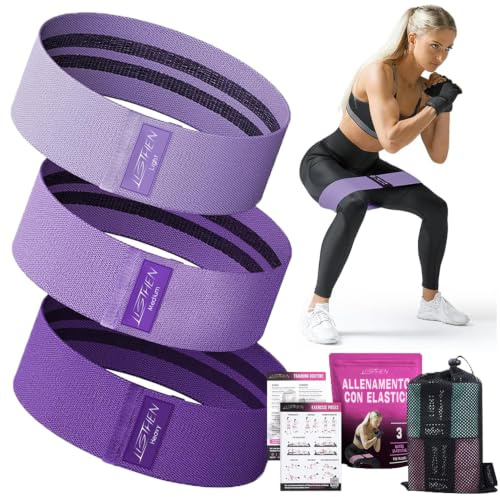 LISTHEN Fitnessbänder Krafttraining für Gesäß und Beine, Sportbänder Gummi für Heimtraining, Booty Band für Fitnessübungen, Yoga, Pilates, Crossfit
