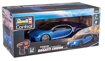 Revell Control I RC Scale Car Bugatti Chiron I skala 1:24 I 2,4 GHz fjärrkontroll I LED-frontbelysning I hastighet 10 km/h I Längd 198 mm I Från 8 år