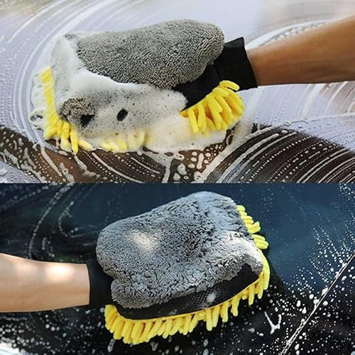 Thick Cleaning Cloth Pad for Car Wash, Soft Coral Glove for Glass and Floor Care