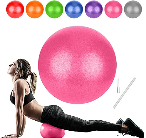 Palla Pilates Piccola, 25 cm Fitball Softball da Fitness, Soft Fit Ball Pallone Palloni Attrezzi per Yoga Ginnastica Fisioterapia Ritmica Gravidanza Casa Bambina ( Formazione Base & Migliora Saldo )