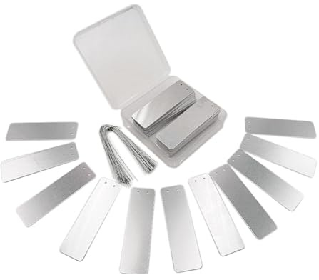 Remingtape Lot de 100 étiquettes rondes en aluminium pour plantes - Plaque d'identification pour plantes - En aluminium synthétique