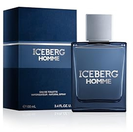 Iceberg Homme 100 ml, Eau de Toilette Uomo | Profumo dalle Note Fougère, Agrumate e Legnose, Lussuoso Flacone in Vetro Blu, Design Minimalista e Rettangolare