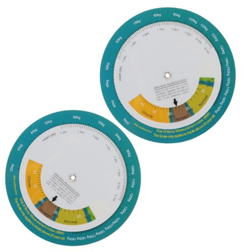 NIYANGLE 2piezas Rueda Salud Para Calcular Imc Medición De Peso y Altura Herramienta De Control De Para Montaje Pared Útil El Hogar Centros Médicos y Gimnasios