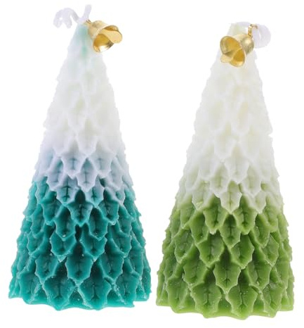 ZUNOXAZ 2 Piezas Velas Aromáticas Árbol Navidad Decoración Hogar Fragancia Relajante Regalo Navidad