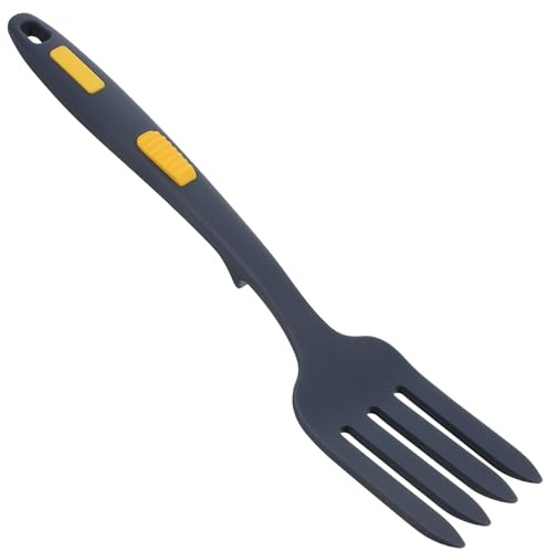 IMIKEYA Fourchette Cuisine en Silicone Antiadhésive Grosse Fourchette Pratique Bleu Foncé pour Pâtes et Salades Ustensile Résistant à la Corrosion Adapté Usage Quotidien