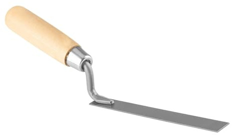 Wellrun Pointing Trowel Brick Jointer,Stainless Steel Finger Trowel with Wooden Handle for Pointing Mortar,Cement Tool for Bricklaying,Tiling,Patio Slabs,and DIY Projects