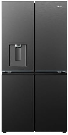 Haier Horizon Collection HCR79F18CHMB - Frigorífico Americano 700L, 4 Puertas, Dispensador Agua, Antibacterias ABT, Motor Inverter, Total No Frost, Ancho 90,5 cm, Alto 182,5 cm, Daylight, Dark Inox