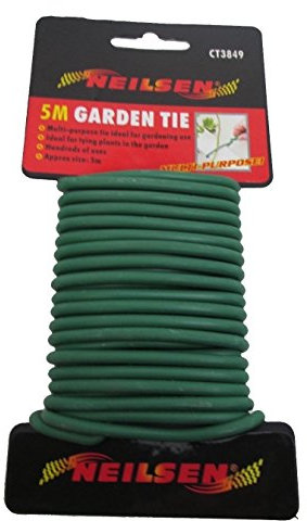 Neilsen CT3849-5M Garden Tie with Wire Core and PVC Sleeve | Ideal for Securing Plants, Shrubs, Saplings and Climbing Bushes