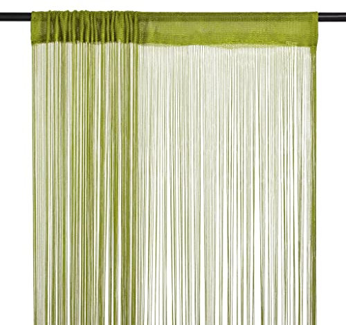 vidaXL Fadenvorhang, 2 Stück, 100 x 250 cm, Grün