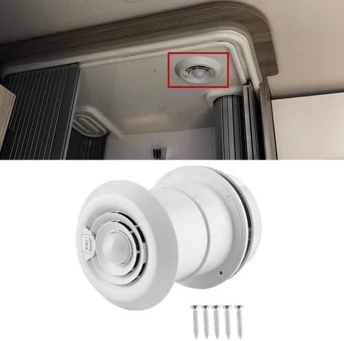 Qiilu Rv Fan, RV Fan, 12V ABS Ventilatore da tetto 5000R/min LED Air Ventilazione a soffitto Griglia rotonda per camper Camper Trailer da viaggio Van