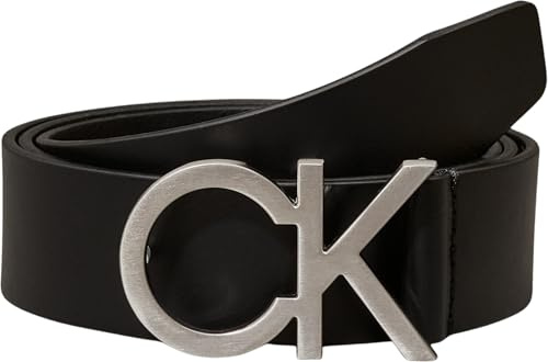 Calvin Klein Uomo Cintura Ck Buckle Belt 3.5 cm Cintura in Pelle, Nero (Ck Black), 100 cm
