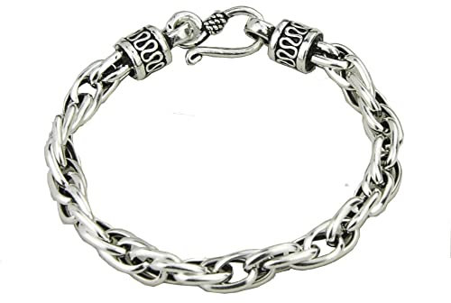 YUUKI Armreif Damen Silber 925,Sterling Silber Armband Für Frauen Karabinerverschluss Armband Armreif Mit Silberkette 925 Silber Armband Modeschmuck Für Männer Frauen
