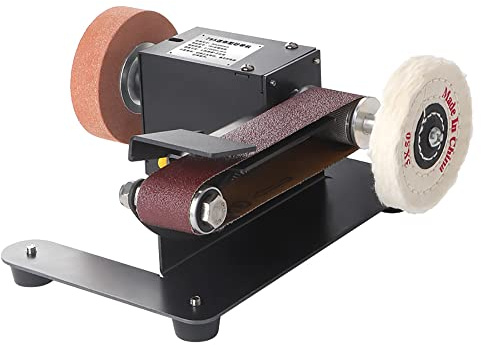 Jieotwice Ménage Mini Ponceuse Broyeur de Polissage de Bureau Affûteur de Couteau Électrique 0-8000rpm Vitesse Réglable AC 100-240V 250W
