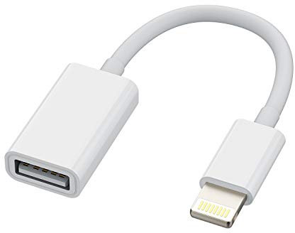 Lightning Male to USB Female iPhone OTG Adapter Dongle Cable for Apple Ipad Air Camera Card Reader U Disk Flash Drive Mouse Keyboard MIDI Hub for 14 13 12 11 Pro Max Mini XR X XS 8 7 Plus SE Converter