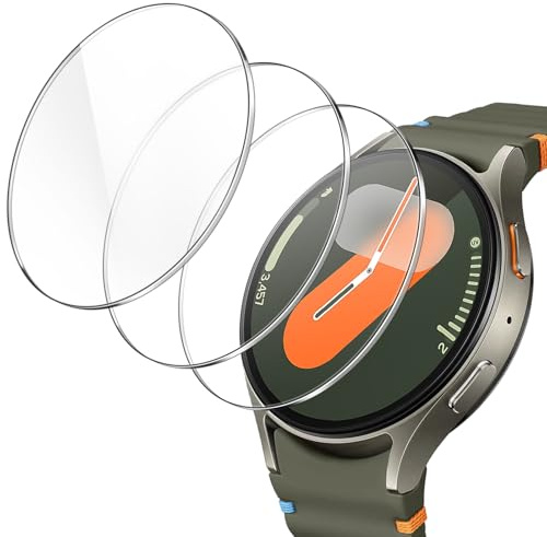 JETech Pellicola Protettiva per Samsung Galaxy Watch 7/6 40mm, 3 Pezzi | Protezione Vetro Temperato, HD Trasparente, Design Anti-Graffio