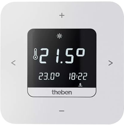 Theben 8120200 Ramses 812 top3 I Digital-Uhrenthermostat für zeitabhängige Überwachung/Regelung der Raumtemperatur I Netzversion I Raumthermostat