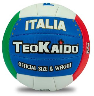 Teokaido, Pallone Pallavolo Misura 5 Ufficiale, Palla da Volley Soft Touch per Allenamento e Beach Volley, Peso Regolamentare 260-280g, Ideale per Principianti, Resistente all'Acqua, Design Esclusivo