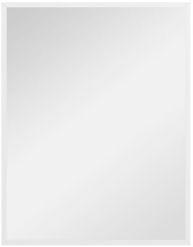 HOMCOM Espejo Rectangular Espejo de Baño 70x90 cm Espejo de Pared Decorativo para Salón Entrada Pasillo Horizontal o Vertical Blanco