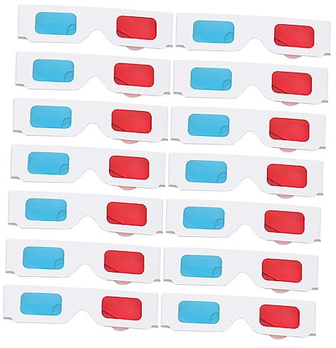 jojofuny 50Pcs Papier 3 3 Anaglyphe Carton 3D Films Lunettes Anaglyphe 3 Anaglyphe Films Lunettes Papier Carton 3 Rouge Anaglyphe Lunettes