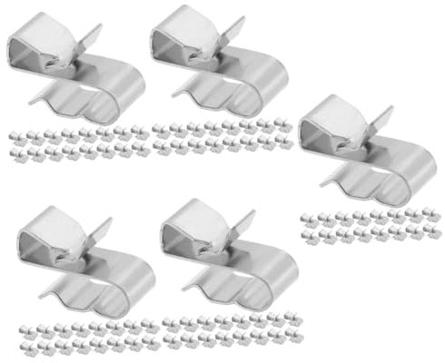 ULTECHNOVO 125 Stk Solarkabelklemme -Modulkabelclip Kabelklemmen für Solarmodule Solarkabelklammer Kabelclips Vorrichtung Kabelmanagement für -Module Stromkabelmanagement Rostfreier Stahl
