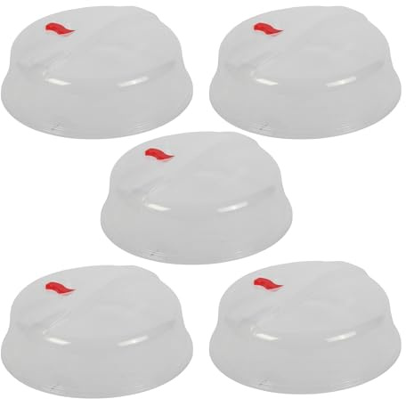 Jolie Max (Set of 5 Microwave Plate Cover 26 cm - BPA Free & Dishwasher Safe Microwave Cover with Steam Vents, Splatter Guard for Food, Ideal for Microwave Cooking – 26 x 26 x 7 cm